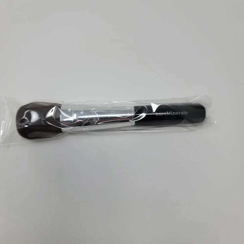 BareMinerals 2-in-1 Cheek & Eye Makeup Powder‎ Face Brush Dual Ended Tool New